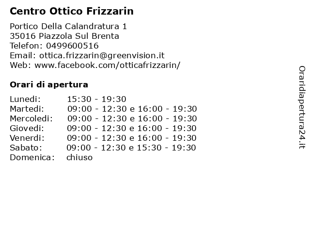 Ottica frizzarin 2025